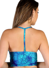 Load image into Gallery viewer, Trilobal Blue Sea Crop Top
