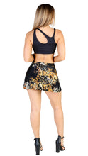 Load image into Gallery viewer, Black yellow marble Skort
