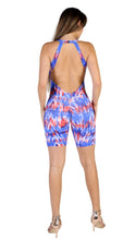 Load image into Gallery viewer, Blue and Orange Scrunch Short Onesie
