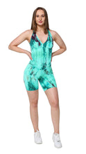 Load image into Gallery viewer, Green Tie-Dye  Scrunch short Onesie
