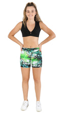 Load image into Gallery viewer, Mid Thigh Shorts Green Patterned
