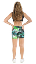 Load image into Gallery viewer, Mid Thigh Shorts Green Patterned
