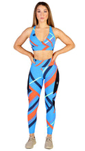 Load image into Gallery viewer, Blue and orange pocket tights
