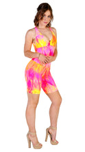 Load image into Gallery viewer, Pink and Yellow Scrunch Short Onesie
