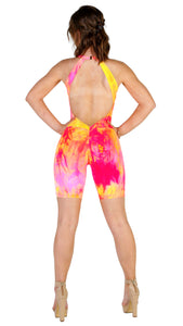 Pink and Yellow Scrunch Short Onesie