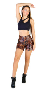 Cirre Leopard print mid thigh shorts