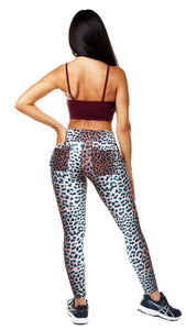 Animal Print Back Pocket Tights