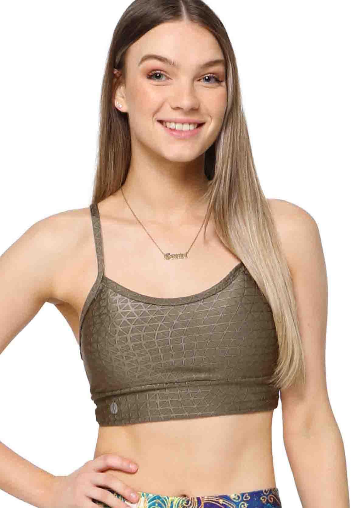 Back Line Crop Top Green