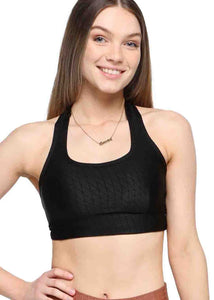Single Line Crop Top Black